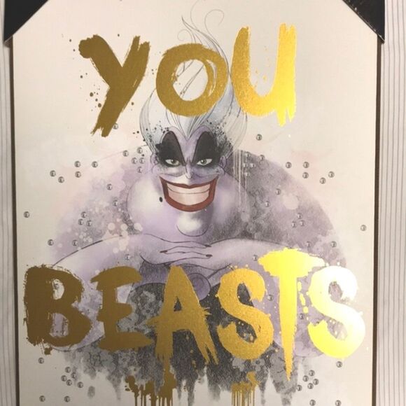 Ursula Disney Villains Wall Art 13x19 New RARE Little Mermaid - Picture 3 of 7